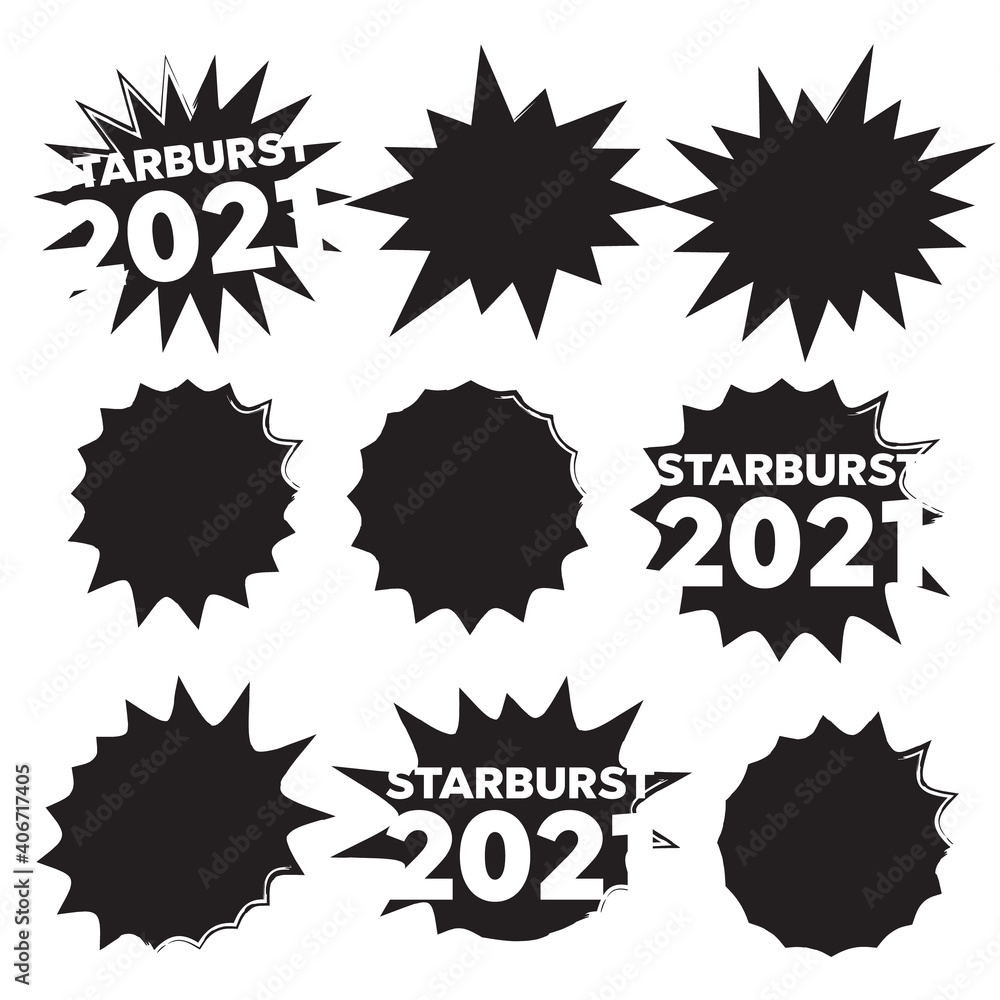 Wall mural starburst speech bubbles set. bursting icon. starburst isolated icons set