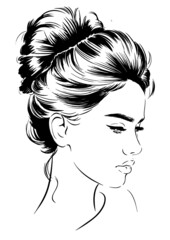 attractive woman with sexy hairstyles