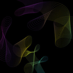 abstract black background with thin lines