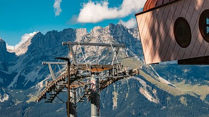 Beautiful alpine summer view at the famous Astberg summit, Going, Wilder Kaiser, Tyrol, Austria