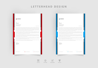 Letterhead template in flat style Vector