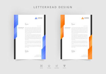 Professional and modern corporate letterhead template Vector
