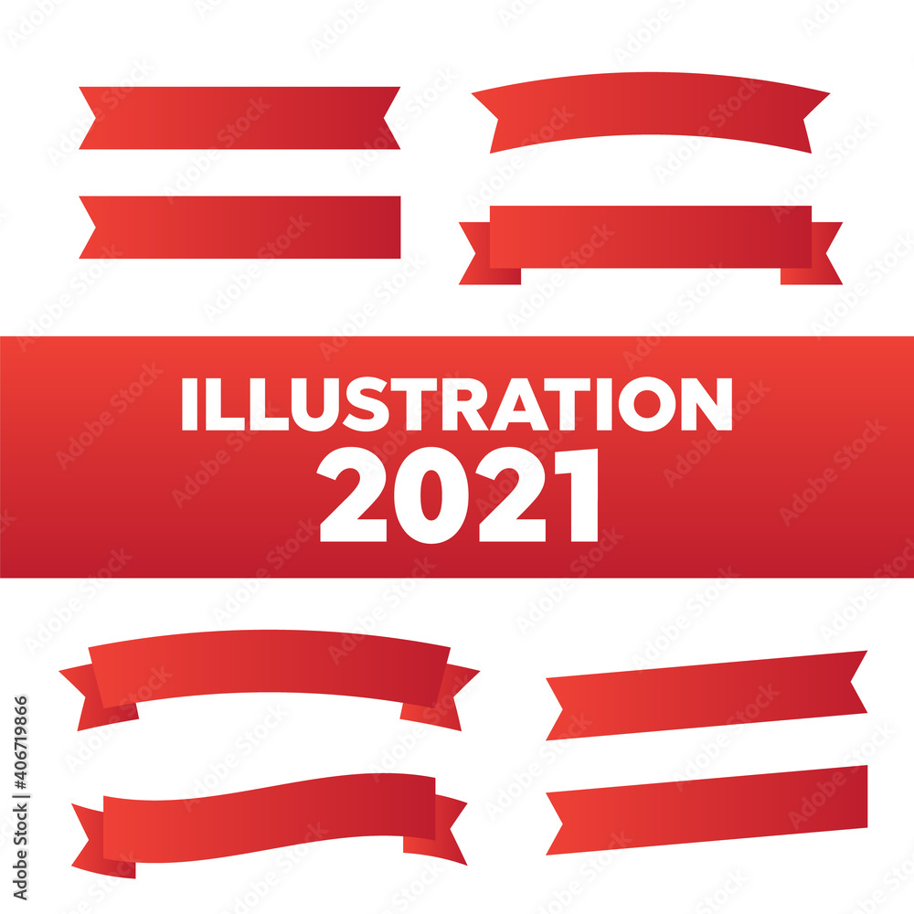 Canvas Prints flat vector ribbons banners flat. banner ribbon vector set