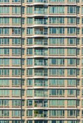 Fototapeta premium Exterior of high rise residential building in Hong Kong city