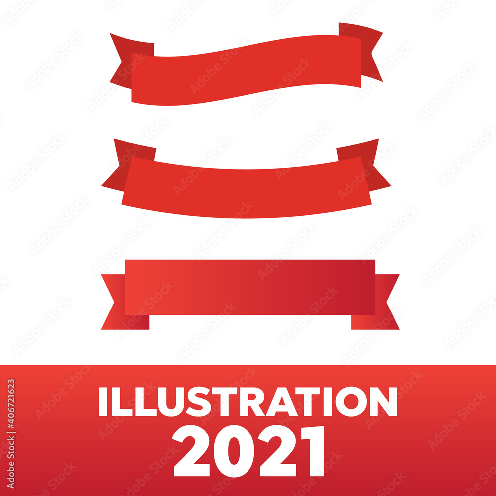 Canvas Prints vector ribbon set on white background. banner ribbon vector set