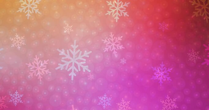 4K looping light pink, yellow video footage in New Year style. Shining colorful animation with New Year attributes. Film for web advertising. 4096 x 2160, 30 fps.