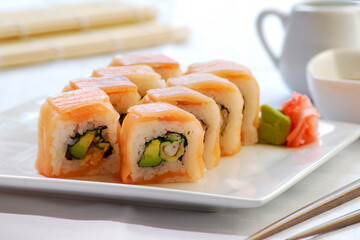 sushi with salmon