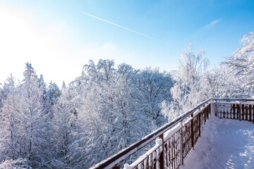 Wieżyca kaszuby wieża zima śnieg budowla © Dariusz
