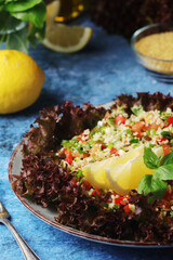 Traditional Levantine vegetarian salad tabbouleh