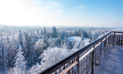 Wieżyca kaszuby wieża zima śnieg budowla © Dariusz