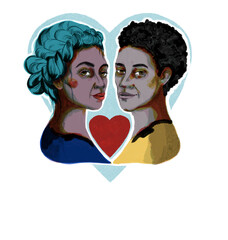 Pareja de enamorados en el día de San Valentín