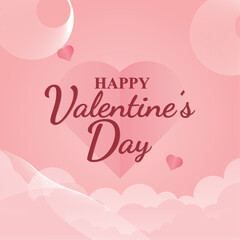 Valentine's day concept background. Vector illustration. Suitable for cute love sale Banners, greeting cards, banners, simple posters, eps 10