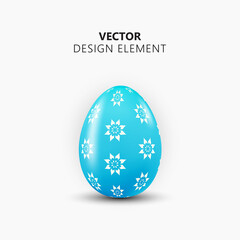3d realistic  Easter egg. Happy Easter Design element. Vector Illustration EPS10