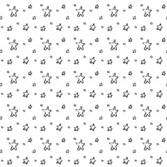 stars pattern illustration for textile, postcards or print 