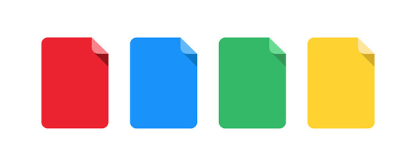 Color filetype icons. Flat design - vector illustration.