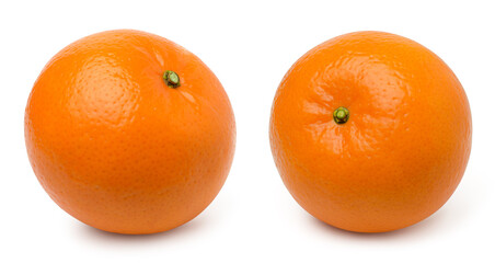 Orange fruit isolated on white background,Collection,set.