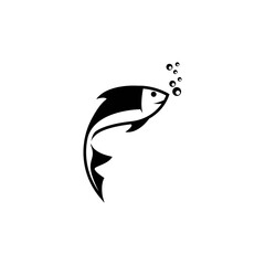 Fish logo template. Creative vector symbol