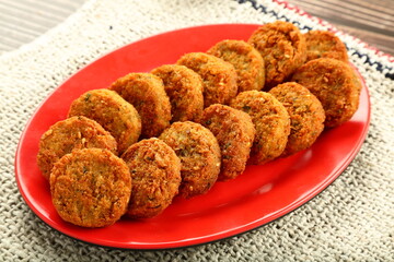 Homemade oven fresh mutton cutlets - non vegetarian snack foods.