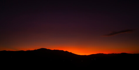 Mountain and twilight for background