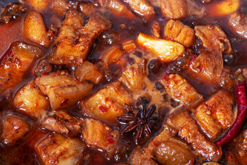 Chinese food, delicious braised meat in bowl