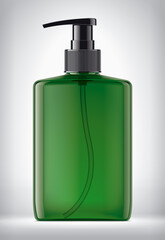Dropper bottle on background. Transparent version. 