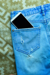 phone in jeans pocket