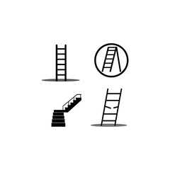 Ladder and Stairs Logo Template vector icon illustration