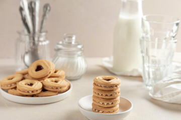 cookies and glass of milk