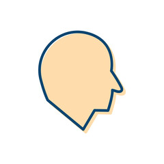 Head lineal color icon. simple design editable. Design template vector