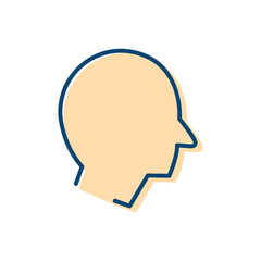 Head lineal color icon. simple design editable. Design template vector