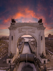 Arch over the lock channel
