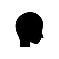 Head glyph icon. simple design editable. Design template vector