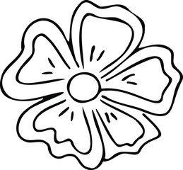 Isolated white and black vector icon flower