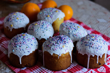 homemade easter cake with oranges