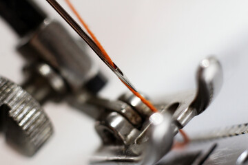 Fototapeta na wymiar sewing machine, macro object