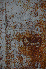 Rusty metal sheet surface.