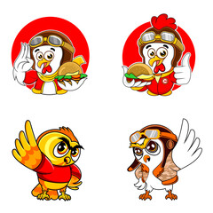 Naklejka premium Bird Mascot