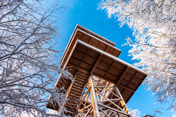 Wieżyca kaszuby wieża zima śnieg budowla © Dariusz