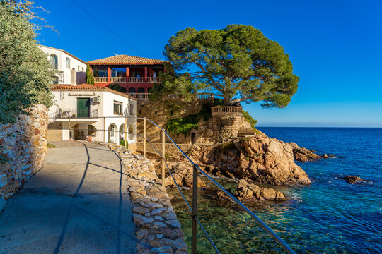 aiguablava winter fornells beaches of catalunya in spain europe turquoise blue sea palafrugell begur girona