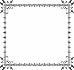 decorative frame with floral element 