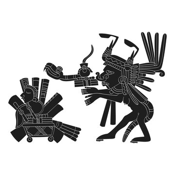 Vector Image With Aztec God Tlazolteotl.God Of The Vice And Patroness Of Adulterers For Your Project