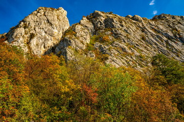 Danube gorge in Djerdap on the Serbian-Romanian border