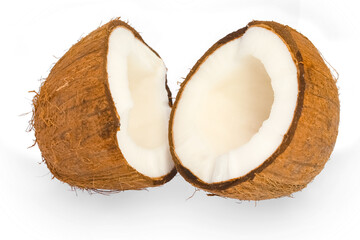 beautiful delicious coconut on a white background