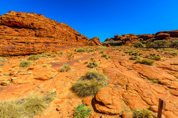 Scenic sandstone domes called The Lost City in Kings Canyon, Watarrka National Park, Central...