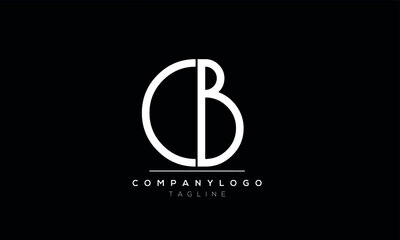 Abstract Letter Initial Letter CB,BC Vector Logo Design Template
