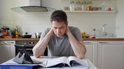 Man working at home. Coronavirus lockdown.