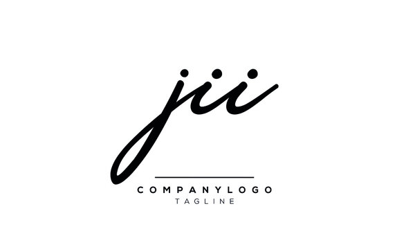 Abstract Letter Initial Letter Jii Vector Logo Design Template