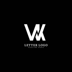 Initial WK with minimalist concept design for company and business logo.