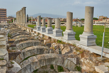 Ruins of agora, archaeological site in Izmir