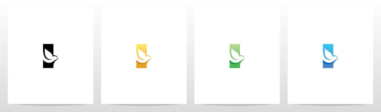 Dove Bird On Letter Logo Design I